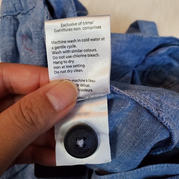 Women's Silver Jeans Co Blue Linen Shorts Size 20 - Picture 6 of 11